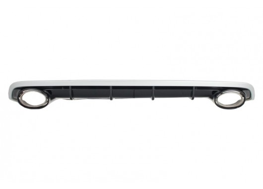 Дифузьор за задна броня с ауспухови накрайници - RS6 дизайн за Audi A6 C7 (2015-) image