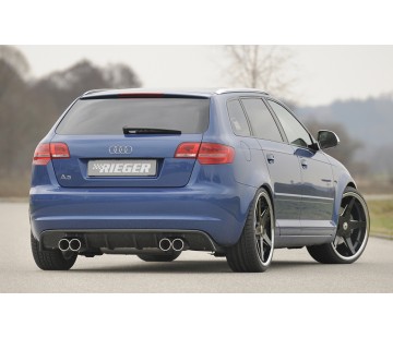 Дифузьор за задна броня Rieger за Audi A3 8P (2008-2012)