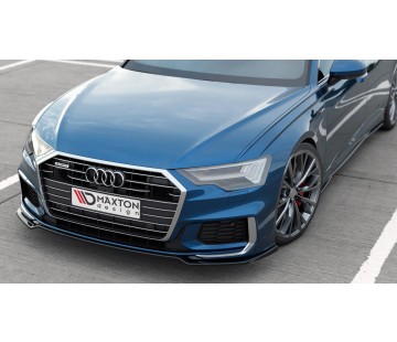 Спойлер за предна S-line броня Maxton design за Audi А6 C8 (2018-)