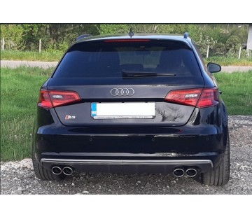 Дифузьор за задна броня - S3 дизайн за Audi A3 (2012-2015)