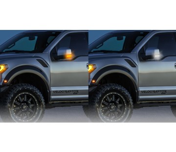 Комплект LED динамични мигачи с дневни светлини за огледала на Ford F150 (2015-2021)