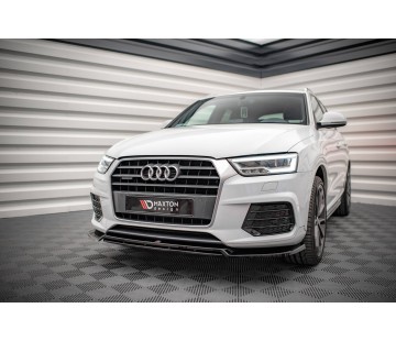 Спойлер за предна S-line броня Maxton design за Audi Q3 (2014-2018)