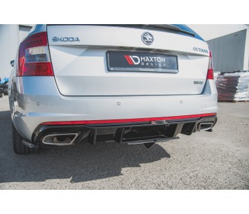 Дифузьор за задна броня Maxton design за Skoda Octavia RS (2013-2019) 